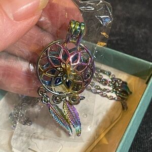 Dreamcatcher essential oils diffuser necklace bundle
